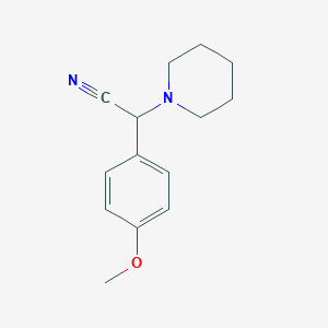molecular formula C14H18N2O B101427 2-(4-Methoxyphenyl)-2-piperidinoacetonitrile CAS No. 15190-14-4