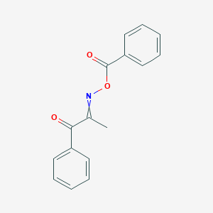 molecular formula C16H13NO3 B101430 1,2-Propanedione, 1-phenyl-, 2-(O-benzoyloxime) CAS No. 17292-57-8
