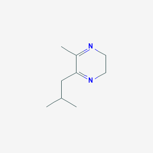 molecular formula C9H16N2 B101450 5-Methyl-6-(2-methylpropyl)-2,3-dihydropyrazine CAS No. 15986-97-7