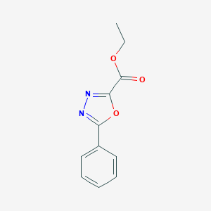 molecular formula C11H10N2O3 B101470 Ethyl 5-phenyl-1,3,4-oxadiazole-2-carboxylate CAS No. 16691-25-1