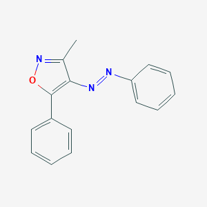 molecular formula C16H13N3O B101482 (3-Methyl-5-phenyl-1,2-oxazol-4-yl)-phenyldiazene CAS No. 30082-03-2