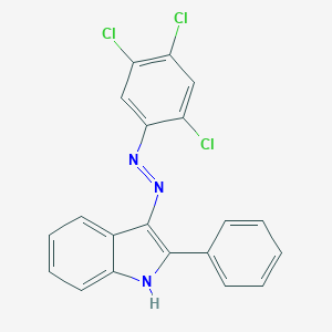 molecular formula C20H12Cl3N3 B101483 1H-Indole, 2-phenyl-3-[(2,4,5-trichlorophenyl)azo]- CAS No. 17601-86-4