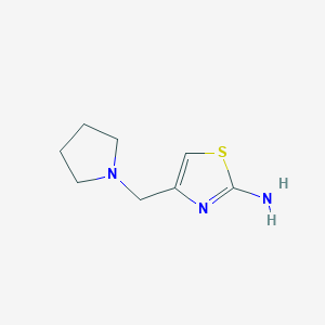 molecular formula C8H13N3S B101490 4-(Pirrolidin-1-ilmetil)-1,3-tiazol-2-amina CAS No. 17386-09-3