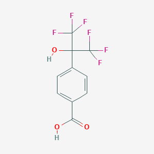 molecular formula C10H6F6O3 B101504 4-(1,1,1,3,3,3-Hexafluoro-2-hydroxypropan-2-yl)benzoic acid CAS No. 16261-80-6