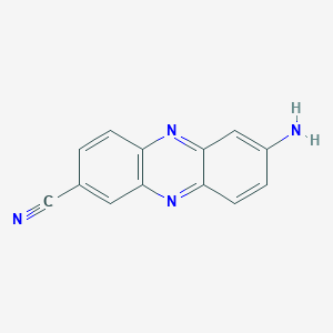 molecular formula C13H8N4 B101511 7-Aminophenazine-2-carbonitrile CAS No. 18450-22-1