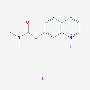 molecular formula C13H15IN2O2 B101520 7-(Dimethylcarbamoyloxy)-N-methylquinolinium CAS No. 18912-01-1