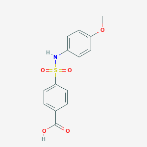 molecular formula C14H13NO5S B101525 4-[(4-methoxyphenyl)sulfamoyl]benzoic Acid CAS No. 18738-58-4