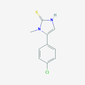 molecular formula C10H9ClN2S B101689 5-(4-氯苯基)-1-甲基-1H-咪唑-2-硫醇 CAS No. 17452-31-2