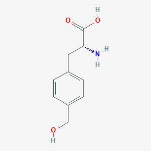 molecular formula C10H13NO3 B101738 4-(羟甲基)-D-苯丙氨酸 CAS No. 15720-17-9