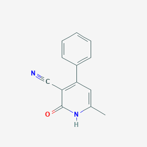 molecular formula C13H10N2O B101759 6-甲基-2-氧代-4-苯基-1,2-二氢吡啶-3-碳腈 CAS No. 16232-41-0