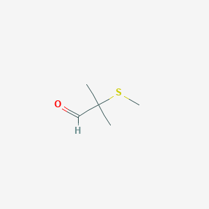 molecular formula C5H10OS B101777 丙醛，2-甲基-2-(甲硫基)- CAS No. 16042-21-0
