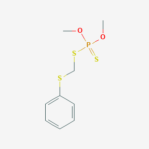 B101780 Phosphorodithioic acid, O,O-dimethyl S-((phenylthio)-methyl) ester CAS No. 18722-80-0