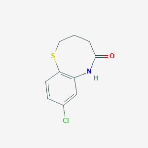 molecular formula C10H10ClNOS B101799 8-氯-3,4-二氢-2H-1,6-苯并噻唑辛-5(6H)-酮 CAS No. 18850-35-6
