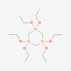 molecular formula C15H36O6Si3 B101869 1,1,3,3,5,5-Hexaethoxy-1,3,5-trisilacyclohexane CAS No. 17955-67-8