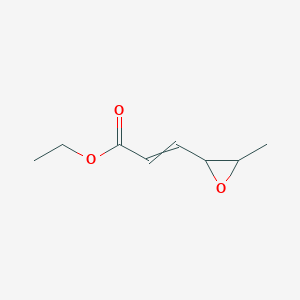 molecular formula C8H12O3 B101888 Ethyl 3-(3-methyloxiran-2-yl)prop-2-enoate CAS No. 18778-81-9