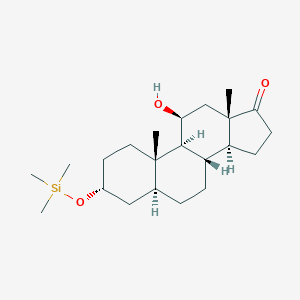 molecular formula C22H38O3Si B101922 5alpha-Androstan-17-one, 11beta-hydroxy-3alpha-(trimethylsiloxy)- CAS No. 17562-91-3