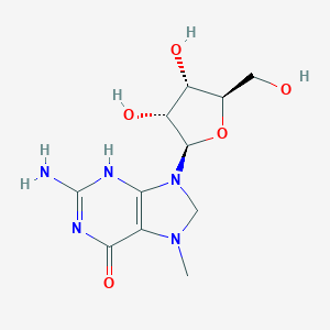 B101971 2-amino-9-[(2R,3R,4S,5R)-3,4-dihydroxy-5-(hydroxymethyl)oxolan-2-yl]-7-methyl-3,8-dihydropurin-6-one CAS No. 15313-37-8