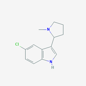 molecular formula C13H15ClN2 B101974 5-chloro-3-(1-methylpyrrolidin-2-yl)-1H-indole CAS No. 19134-31-7