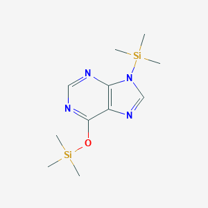 molecular formula C11H20N4OSi2 B102029 9H-嘌呤，9-(三甲基甲硅烷基)-6-[(三甲基甲硅烷基)氧基]- CAS No. 17962-89-9