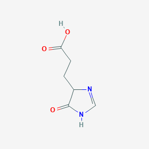 molecular formula C6H8N2O3 B102080 3-(4-oxo-4,5-dihydro-1H-imidazol-5-yl)propanoic acid CAS No. 17340-16-8