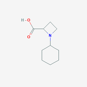 molecular formula C10H17NO2 B102142 1-Cyclohexylazetidine-2-carboxylic acid CAS No. 18085-39-7