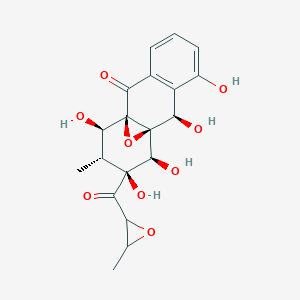 molecular formula C19H20O9 B102162 Cervicarcin CAS No. 18700-78-2