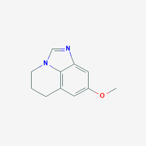 molecular formula C11H12N2O B102198 8-Methoxy-5,6-dihydro-4H-imidazo[4,5,1-ij]quinoline CAS No. 19279-85-7