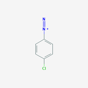 molecular formula C6H4ClN2+ B102235 Benzenediazonium, 4-chloro- CAS No. 17333-85-6