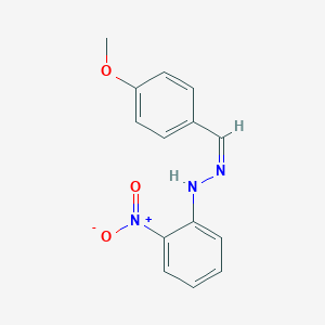 molecular formula C14H13N3O3 B102246 4-Methoxybenzaldehyde {2-nitrophenyl}hydrazone CAS No. 15941-05-6