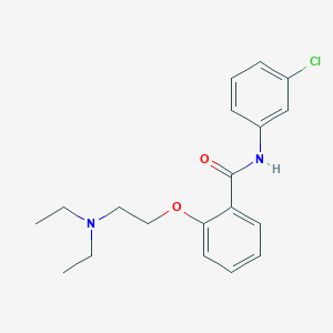 molecular formula C19H23ClN2O2 B102253 m-Chlorodiethylamino ethoxy-benzanilide CAS No. 17822-73-0