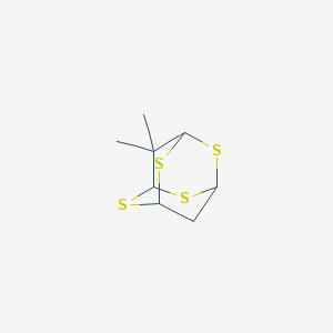 molecular formula C8H12S4 B102255 9,9-Dimethyl-2,4,6,8-tetrathiaadamantane CAS No. 17749-63-2