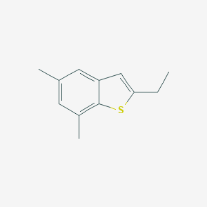 molecular formula C12H14S B102266 2-Ethyl-5,7-dimethyl-1-benzothiophene CAS No. 18428-05-2