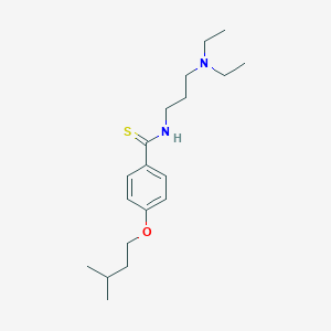 molecular formula C19H32N2OS B102278 Benzamide, N-(3-diethylaminopropyl)-p-isopentoxythio- CAS No. 16531-36-5