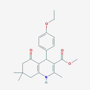 molecular formula C22H27NO4 B102313 Methyl 4-(4-ethoxyphenyl)-2,7,7-trimethyl-5-oxo-1,4,6,8-tetrahydroquinoline-3-carboxylate CAS No. 5136-12-9