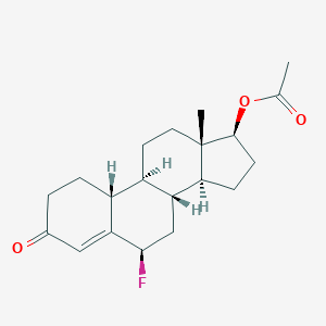 molecular formula C20H27FO3 B102326 Estr-4-en-3-one, 6beta-fluoro-17beta-hydroxy-, acetate CAS No. 18119-95-4