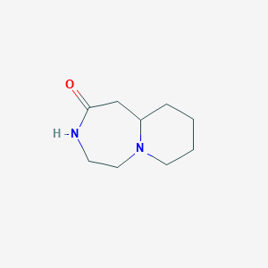 molecular formula C9H16N2O B102372 3,4,5,7,8,9,10,10a-octahydro-1H-pyrido[1,2-d][1,4]diazepin-2-one CAS No. 16620-84-1