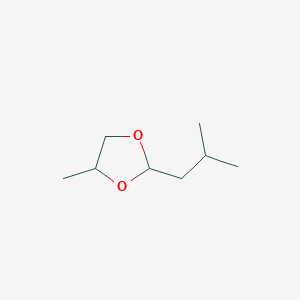 molecular formula C8H16O2 B102392 2-Isobutyl-4-methyl-1,3-dioxolane CAS No. 18433-93-7