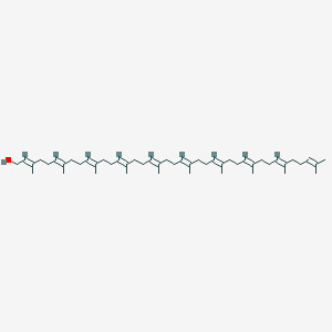 molecular formula C50H82O B102437 (2E,6E,10E,14E,18E,22E,26E,30E,34E)-3,7,11,15,19,23,27,31,35,39-十甲基四十碳-2,6,10,14,18,22,26,30,34,38-十烯-1-醇 CAS No. 15575-04-9