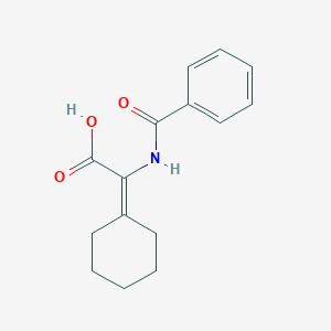 molecular formula C15H17NO3 B102471 Acetic acid, (benzoylamino)cyclohexylidene- CAS No. 70685-61-9