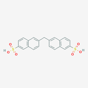 molecular formula C21H16O6S2 B102477 2-Naphthalenesulfonic acid, 6,6-methylenebis- CAS No. 17766-32-4