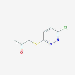 molecular formula C7H7ClN2OS B102481 1-(6-Chloropyridazin-3-yl)sulfanylpropan-2-one CAS No. 18592-52-4