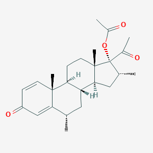 B102511 [(6S,8R,9S,10R,13S,14S,16R,17R)-17-Acetyl-6,10,13,16-tetramethyl-3-oxo-7,8,9,11,12,14,15,16-octahydro-6H-cyclopenta[a]phenanthren-17-yl] acetate CAS No. 18669-88-0