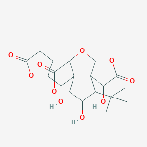 molecular formula C20H24O10 B102547 8-叔丁基-6,9,12-三羟基-16-甲基-2,4,14,19-四氧杂六环[8.7.2.01,11.03,7.07,11.013,17]十九烷-5,15,18-三酮 CAS No. 15291-78-8