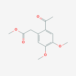 molecular formula C13H16O5 B102563 2-(2-乙酰基-4,5-二甲氧苯基)乙酸甲酯 CAS No. 17173-27-2