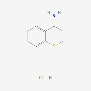 molecular formula C9H12ClNS B102565 (3,4-Dihydro-2H-1-benzothiopyran-4-yl)ammonium chloride CAS No. 15857-70-2