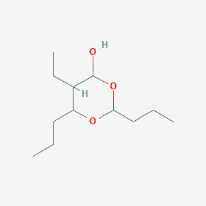 molecular formula C12H24O3 B102566 1,3-Dioxan-4-ol, 5-ethyl-2,6-dipropyl- CAS No. 16889-19-3