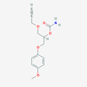 molecular formula C14H17NO5 B102571 1-(p-Methoxyphenoxy)-3-(2-propynyloxy)-2-propanol carbamate CAS No. 16222-52-9