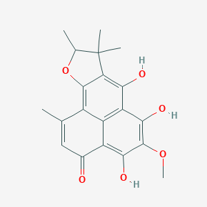 molecular formula C20H20O6 B102594 4,6,7-三羟基-5-甲氧基-1,8,8,9-四甲基-8,9-二氢-3H-苯并[1,2-b]呋喃-3-酮 CAS No. 17298-90-7