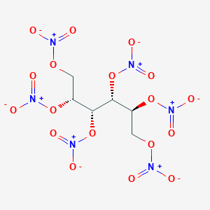 molecular formula C6H8N6O18 B102597 1,2,4,5,6-Pentanitrooxyhexan-3-yl nitrate CAS No. 17091-13-3