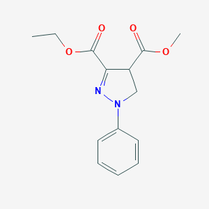 B102662 3-ethyl 4-methyl 1-phenyl-4,5-dihydro-1H-pyrazole-3,4-dicarboxylate CAS No. 86955-92-2
